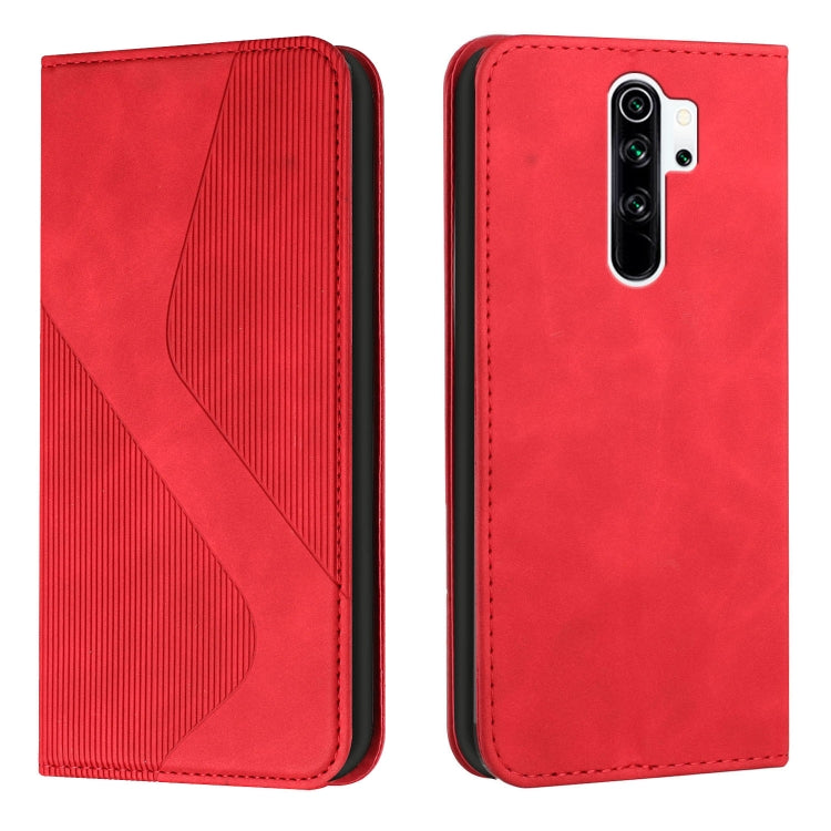 For Xiaomi Redmi Note 8 Pro Skin Feel Magnetic S-type Solid Color Horizontal Flip Leather Case with Holder & Card Slot & Wallet