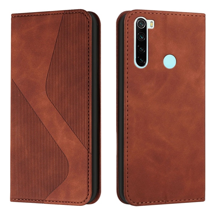 For Xiaomi Redmi Note 8T Skin Feel Magnetic S-type Solid Color Horizontal Flip Leather Case with Holder & Card Slot & Wallet