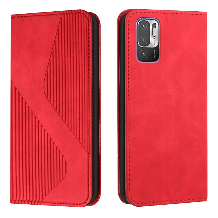 For Xiaomi Redmi Note 10 5G Skin Feel Magnetic S-type Solid Color Horizontal Flip Leather Case with Holder & Card Slot & Wallet
