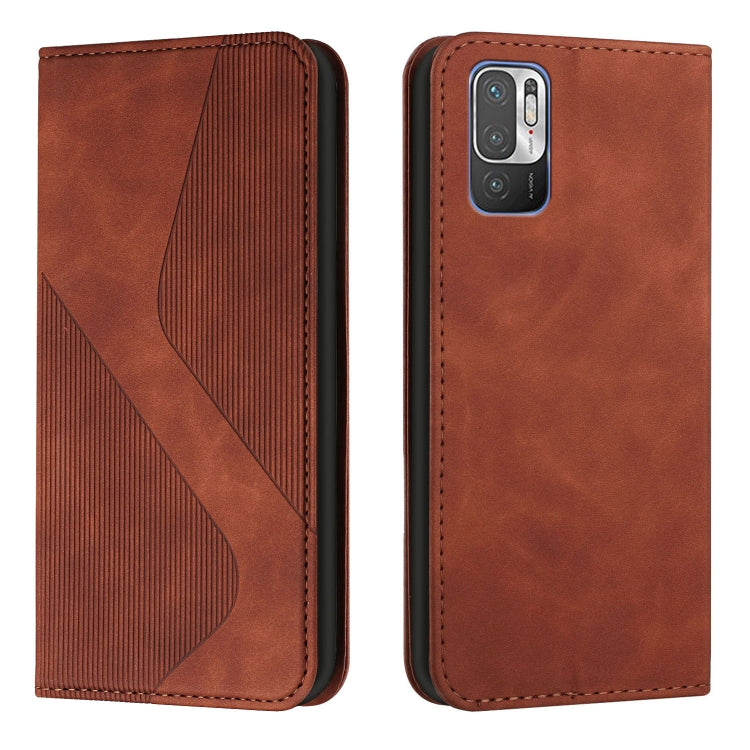 For Xiaomi Redmi Note 10 5G Skin Feel Magnetic S-type Solid Color Horizontal Flip Leather Case with Holder & Card Slot & Wallet