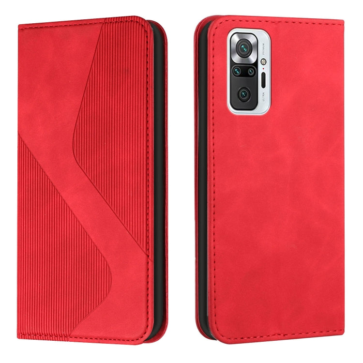 For Xiaomi Redmi Note 10 Pro Skin Feel Magnetic S-type Solid Color Horizontal Flip Leather Case with Holder & Card Slot & Wallet