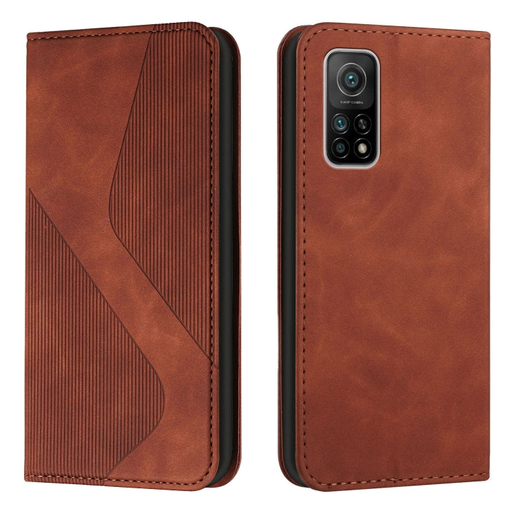 For Xiaomi Mi 10T Pro 5G Skin Feel Magnetic S-type Solid Color Horizontal Flip Leather Case with Holder & Card Slot & Wallet