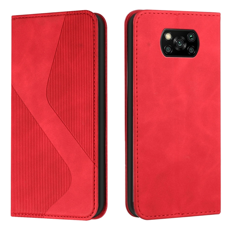 For Xiaomi Poco X3 NFC Skin Feel Magnetic S-type Solid Color Horizontal Flip Leather Case with Holder & Card Slot & Wallet