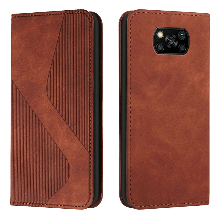 For Xiaomi Poco X3 NFC Skin Feel Magnetic S-type Solid Color Horizontal Flip Leather Case with Holder & Card Slot & Wallet