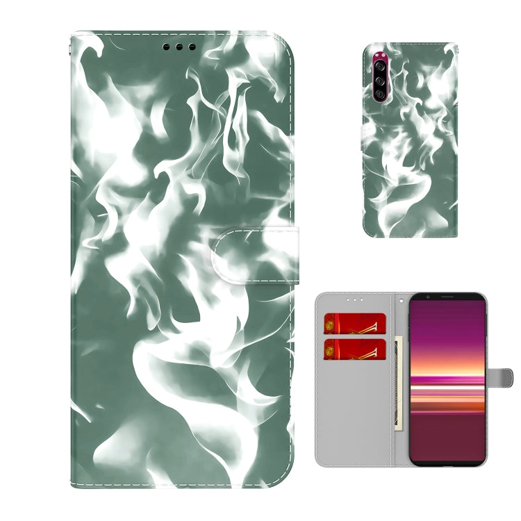 For Sony Xperia 5 Cloud Fog Pattern Horizontal Flip Leather Case with Holder & Card Slot & Wallet