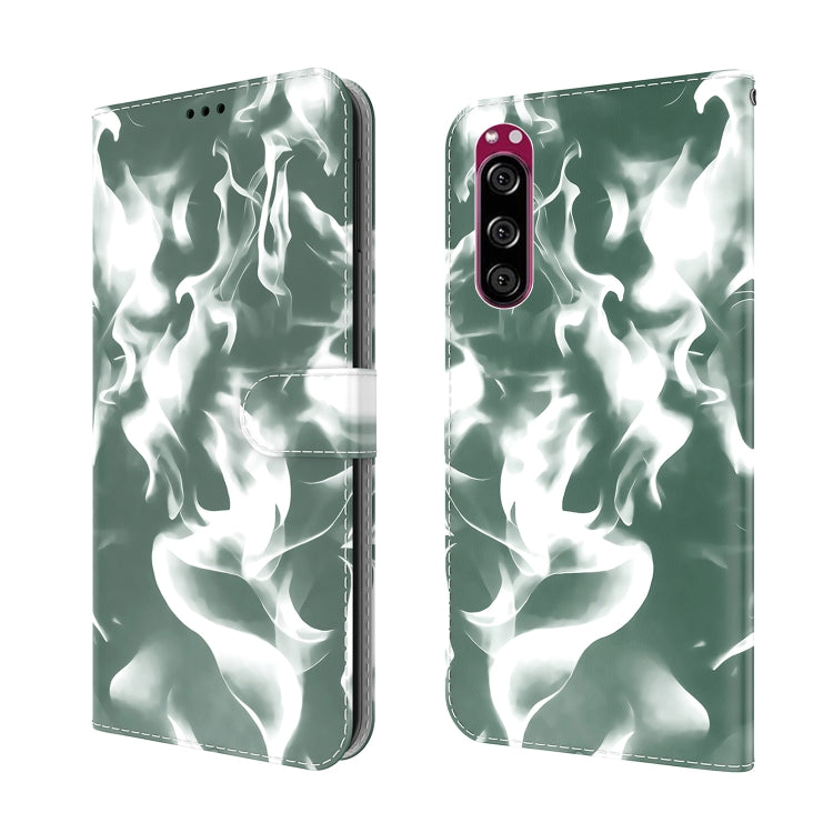 For Sony Xperia 5 Cloud Fog Pattern Horizontal Flip Leather Case with Holder & Card Slot & Wallet