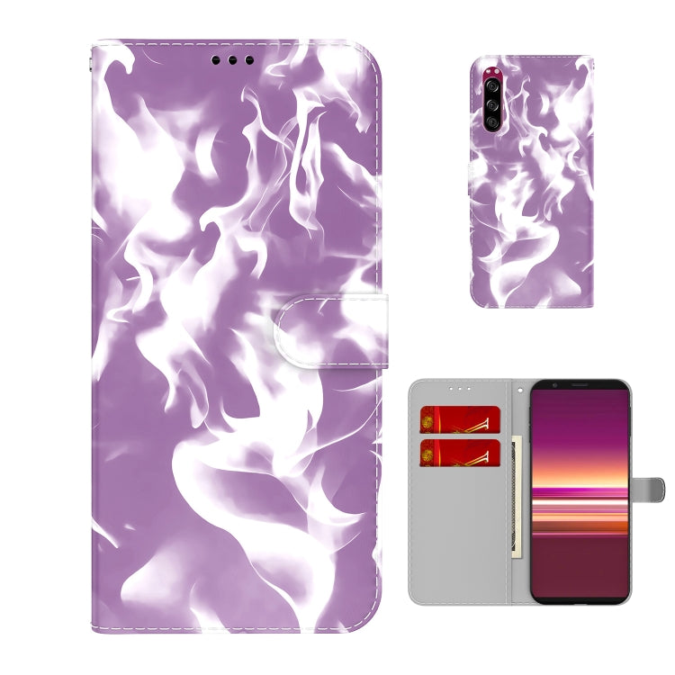 For Sony Xperia 5 Cloud Fog Pattern Horizontal Flip Leather Case with Holder & Card Slot & Wallet