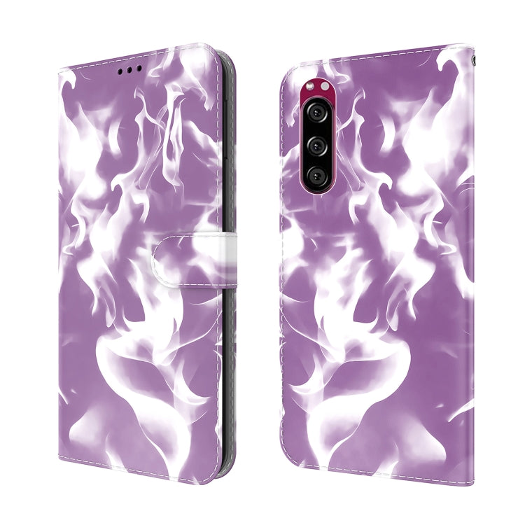 For Sony Xperia 5 Cloud Fog Pattern Horizontal Flip Leather Case with Holder & Card Slot & Wallet