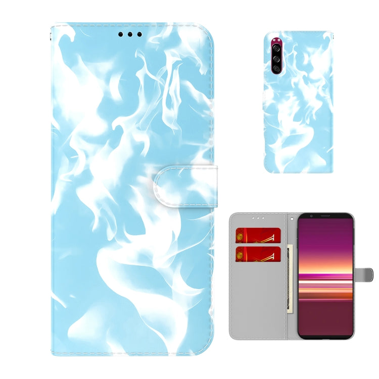 For Sony Xperia 5 Cloud Fog Pattern Horizontal Flip Leather Case with Holder & Card Slot & Wallet