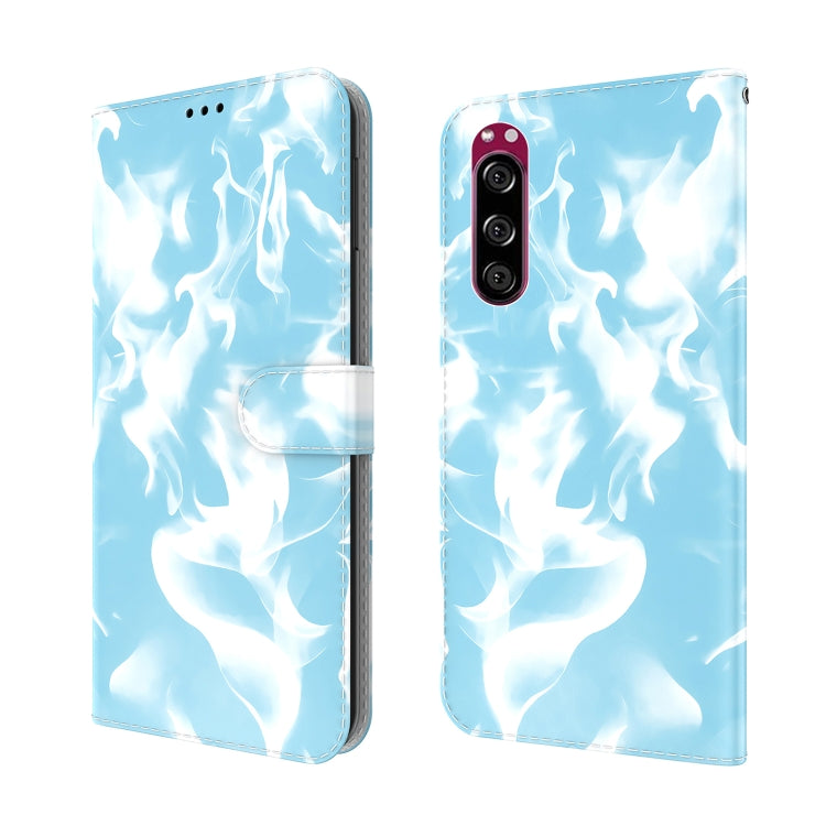 For Sony Xperia 5 Cloud Fog Pattern Horizontal Flip Leather Case with Holder & Card Slot & Wallet