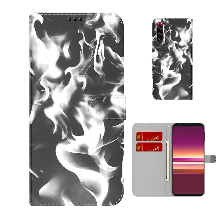For Sony Xperia 5 Cloud Fog Pattern Horizontal Flip Leather Case with Holder & Card Slot & Wallet