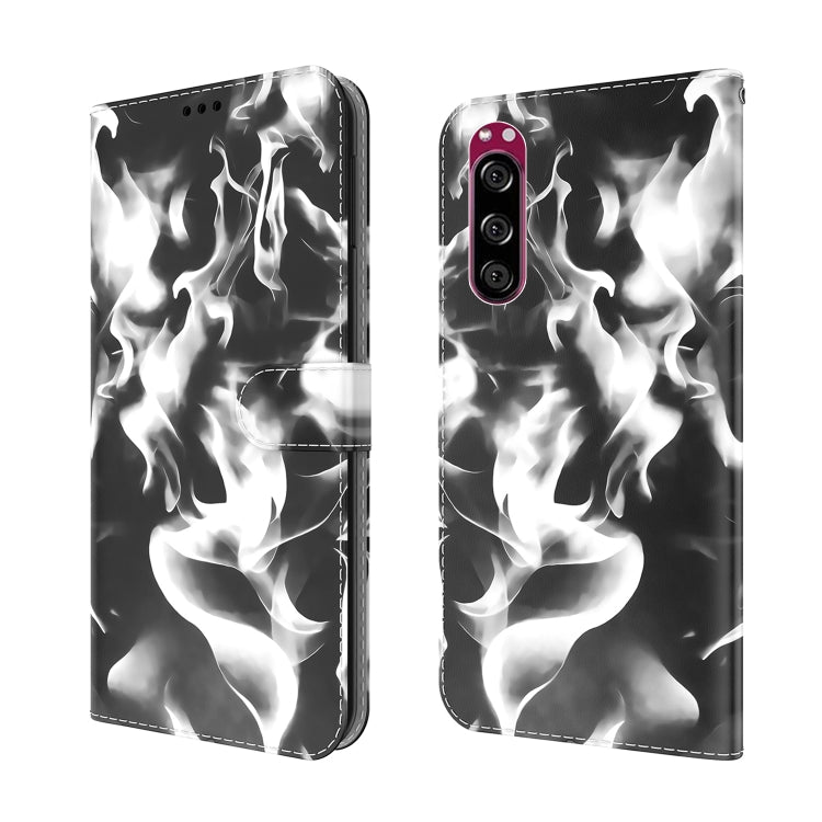 For Sony Xperia 5 Cloud Fog Pattern Horizontal Flip Leather Case with Holder & Card Slot & Wallet