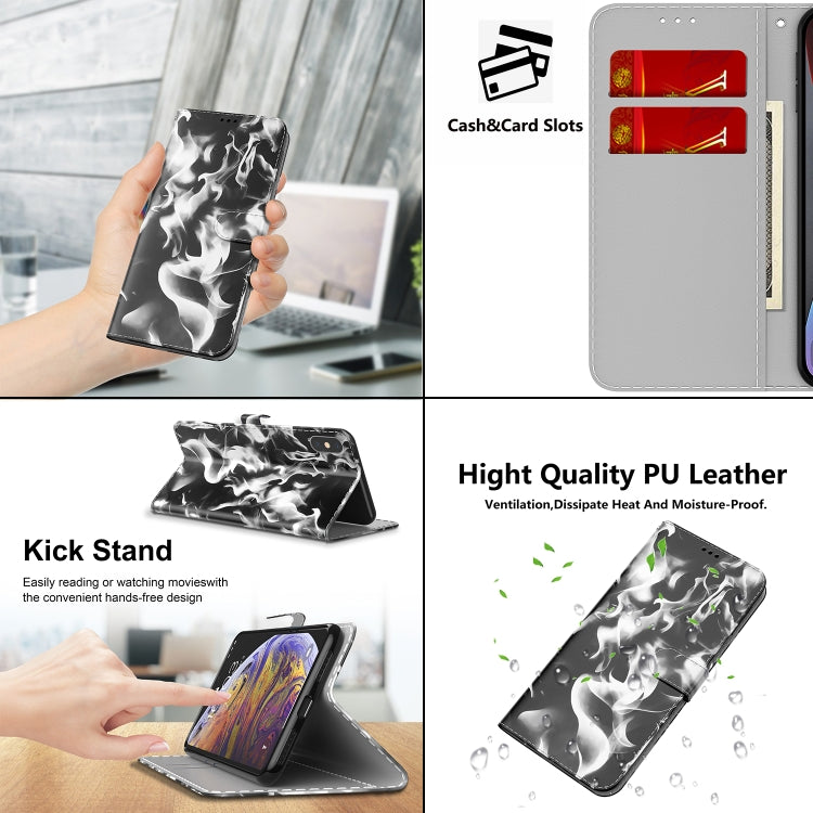 For Sony Xperia 5 Cloud Fog Pattern Horizontal Flip Leather Case with Holder & Card Slot & Wallet