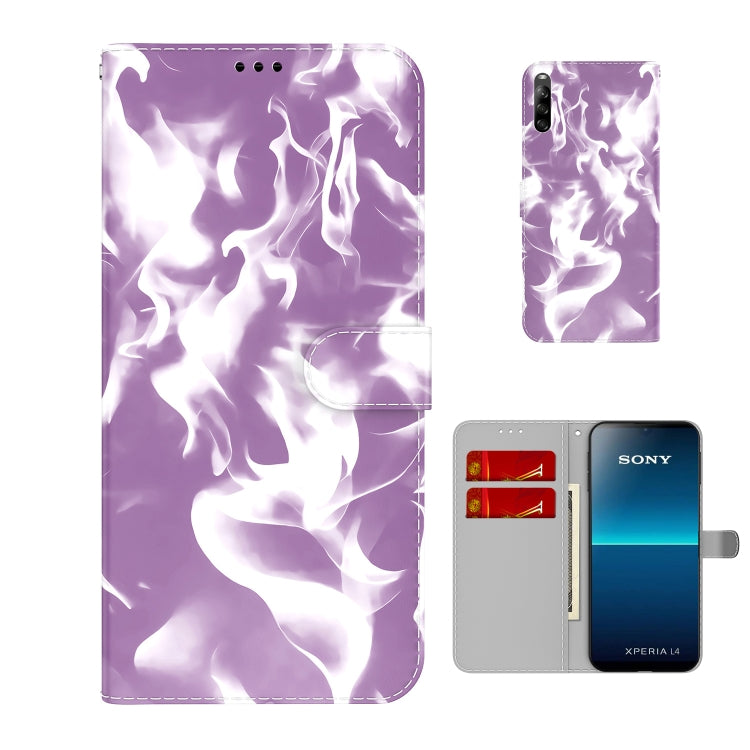 For Sony Xperia L4 Cloud Fog Pattern Horizontal Flip Leather Case with Holder & Card Slot & Wallet