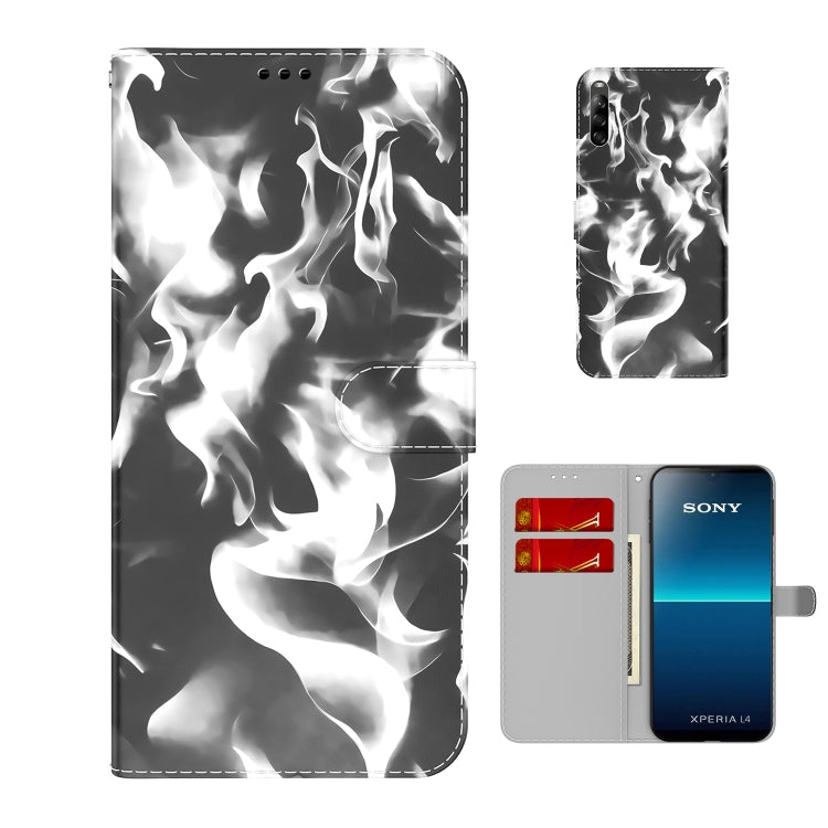 For Sony Xperia L4 Cloud Fog Pattern Horizontal Flip Leather Case with Holder & Card Slot & Wallet