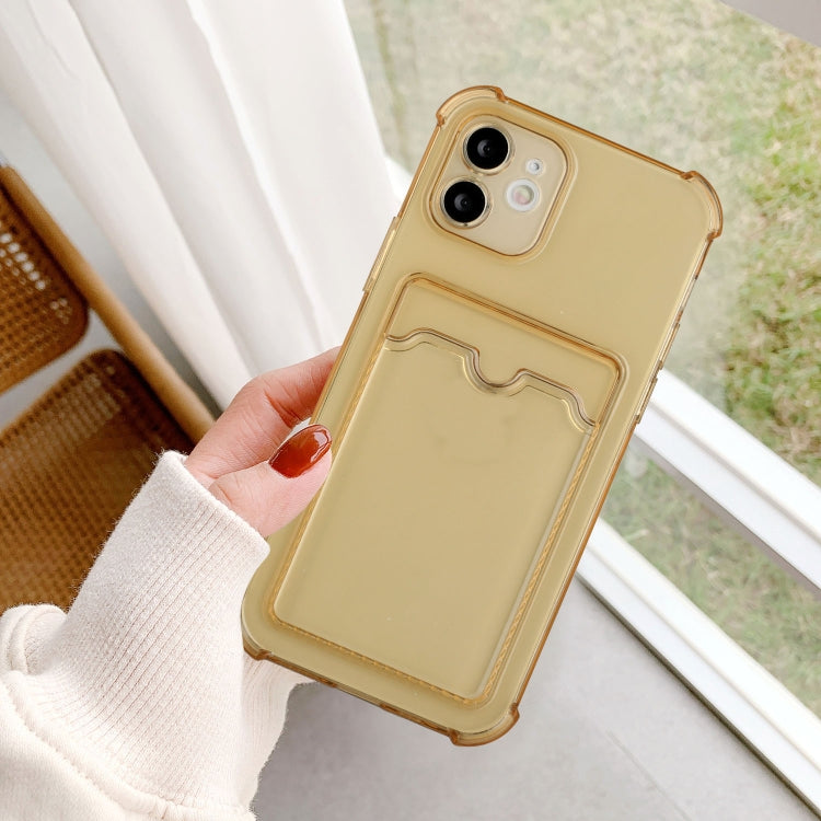 For iPhone 12 TPU Dropproof Protective Back Case with Card Slot