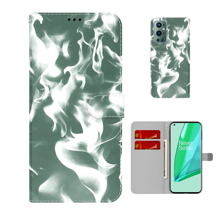 For OnePlus 9 Pro Cloud Fog Pattern Horizontal Flip Leather Case with Holder & Card Slot & Wallet