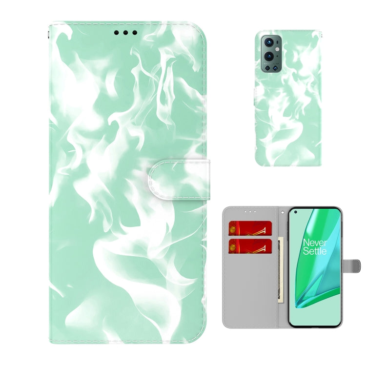 For OnePlus 9 Pro Cloud Fog Pattern Horizontal Flip Leather Case with Holder & Card Slot & Wallet