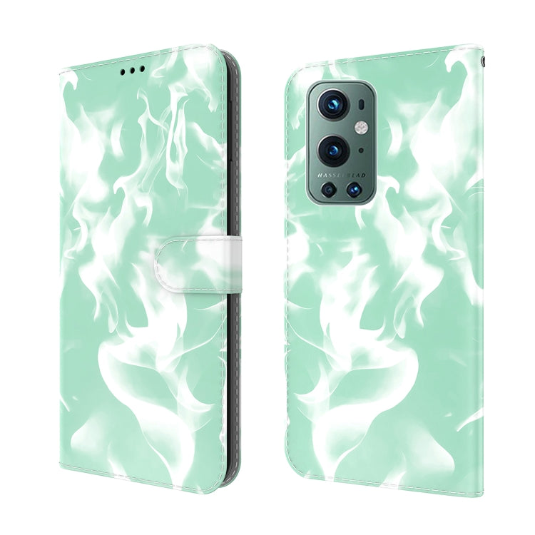 For OnePlus 9 Pro Cloud Fog Pattern Horizontal Flip Leather Case with Holder & Card Slot & Wallet