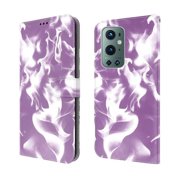 For OnePlus 9 Pro Cloud Fog Pattern Horizontal Flip Leather Case with Holder & Card Slot & Wallet