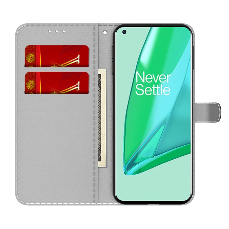 For OnePlus 9 Pro Cloud Fog Pattern Horizontal Flip Leather Case with Holder & Card Slot & Wallet