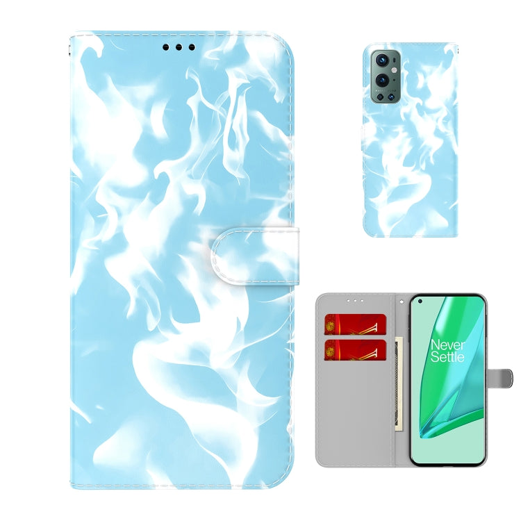 For OnePlus 9 Pro Cloud Fog Pattern Horizontal Flip Leather Case with Holder & Card Slot & Wallet