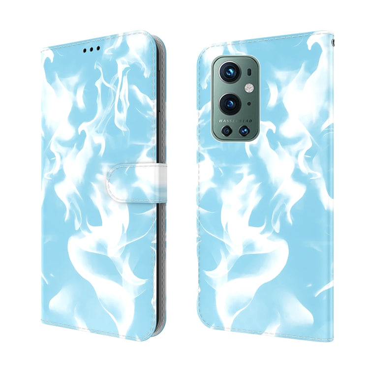 For OnePlus 9 Pro Cloud Fog Pattern Horizontal Flip Leather Case with Holder & Card Slot & Wallet