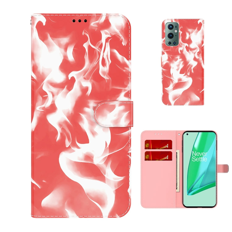For OnePlus 9 Pro Cloud Fog Pattern Horizontal Flip Leather Case with Holder & Card Slot & Wallet