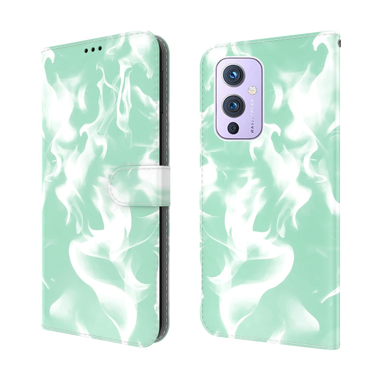 For OnePlus 9 Cloud Fog Pattern Horizontal Flip Leather Case with Holder & Card Slot & Wallet