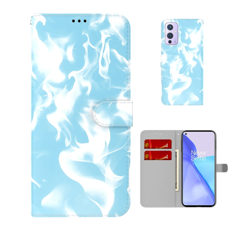 For OnePlus 9 Cloud Fog Pattern Horizontal Flip Leather Case with Holder & Card Slot & Wallet