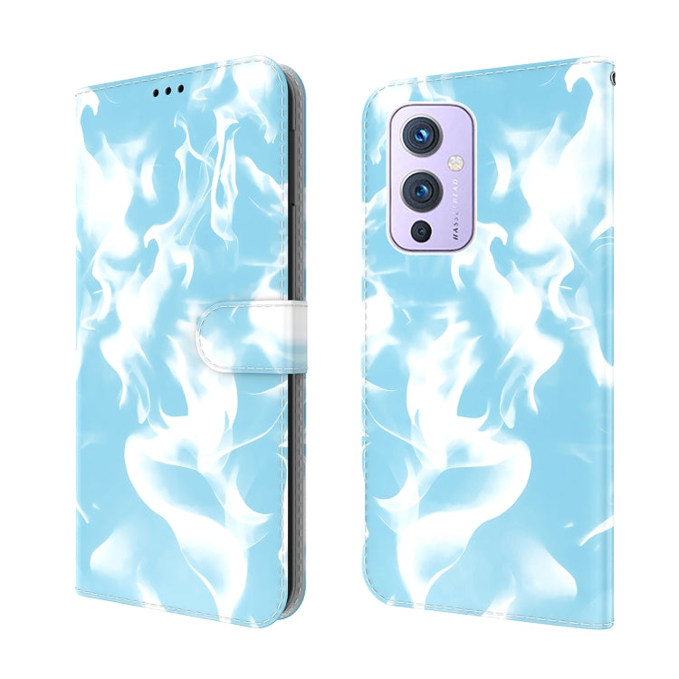 For OnePlus 9 Cloud Fog Pattern Horizontal Flip Leather Case with Holder & Card Slot & Wallet