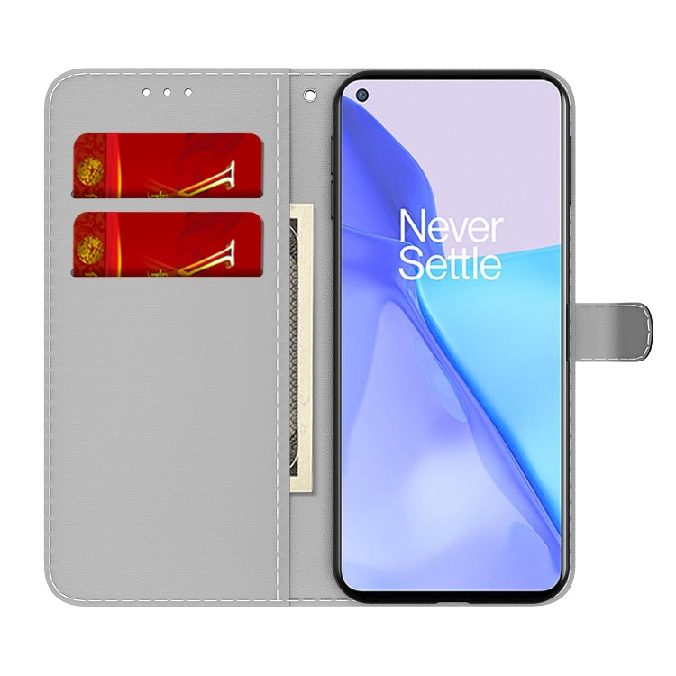 For OnePlus 9 Cloud Fog Pattern Horizontal Flip Leather Case with Holder & Card Slot & Wallet