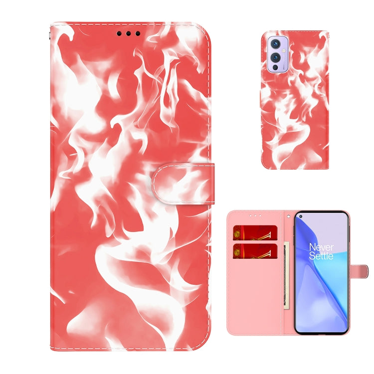 For OnePlus 9 Cloud Fog Pattern Horizontal Flip Leather Case with Holder & Card Slot & Wallet