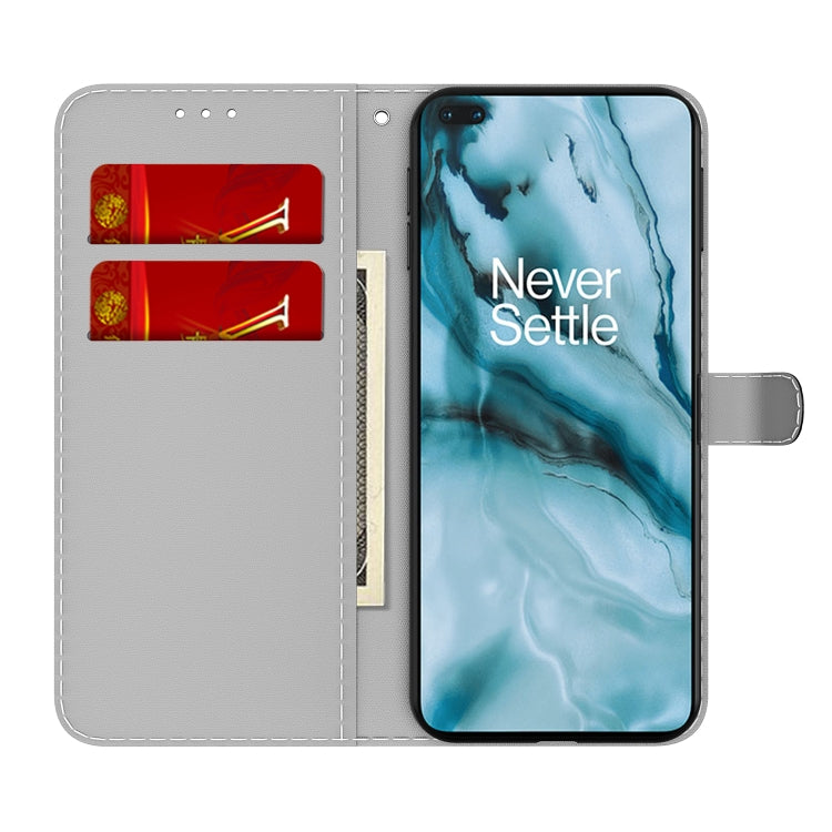 For OnePlus Nord Cloud Fog Pattern Horizontal Flip Leather Case with Holder & Card Slot & Wallet