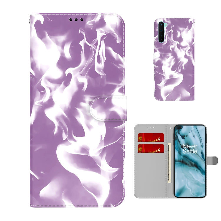 For OnePlus Nord Cloud Fog Pattern Horizontal Flip Leather Case with Holder & Card Slot & Wallet