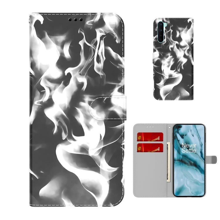 For OnePlus Nord Cloud Fog Pattern Horizontal Flip Leather Case with Holder & Card Slot & Wallet