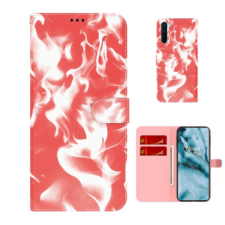 For OnePlus Nord Cloud Fog Pattern Horizontal Flip Leather Case with Holder & Card Slot & Wallet