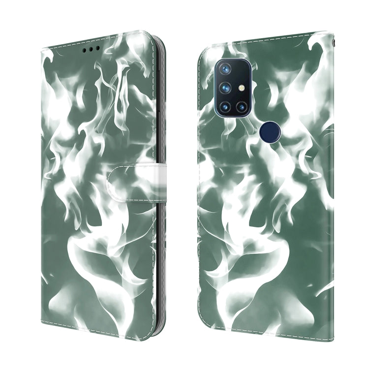 For OnePlus Nord N10 5G Cloud Fog Pattern Horizontal Flip Leather Case with Holder & Card Slot & Wallet