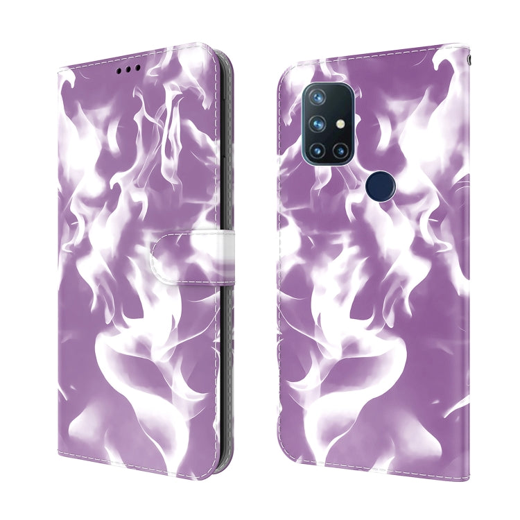 For OnePlus Nord N10 5G Cloud Fog Pattern Horizontal Flip Leather Case with Holder & Card Slot & Wallet
