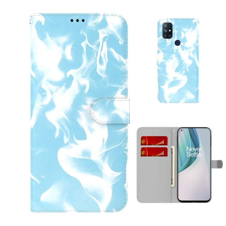 For OnePlus Nord N10 5G Cloud Fog Pattern Horizontal Flip Leather Case with Holder & Card Slot & Wallet