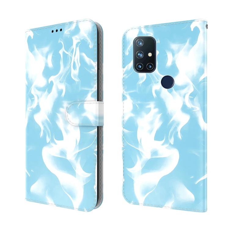 For OnePlus Nord N10 5G Cloud Fog Pattern Horizontal Flip Leather Case with Holder & Card Slot & Wallet