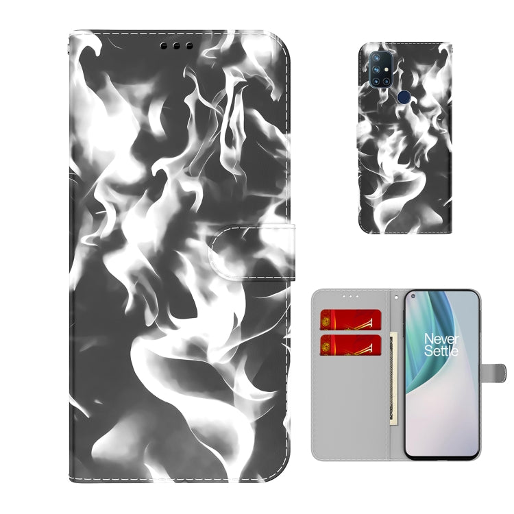 For OnePlus Nord N10 5G Cloud Fog Pattern Horizontal Flip Leather Case with Holder & Card Slot & Wallet