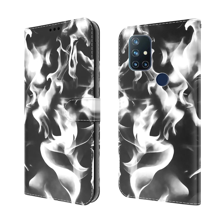 For OnePlus Nord N10 5G Cloud Fog Pattern Horizontal Flip Leather Case with Holder & Card Slot & Wallet