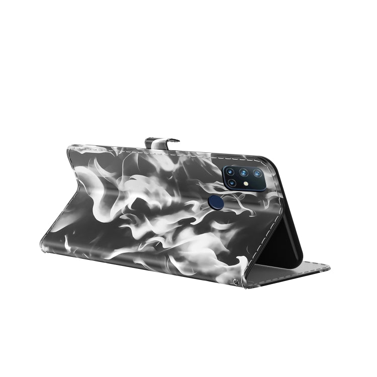 For OnePlus Nord N10 5G Cloud Fog Pattern Horizontal Flip Leather Case with Holder & Card Slot & Wallet