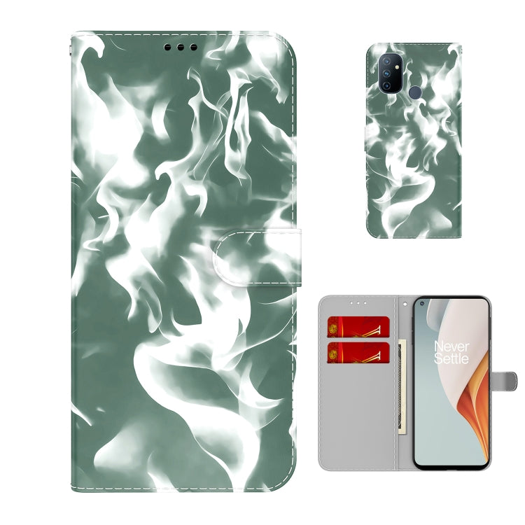 For OnePlus Nord N100 Cloud Fog Pattern Horizontal Flip Leather Case with Holder & Card Slot & Wallet