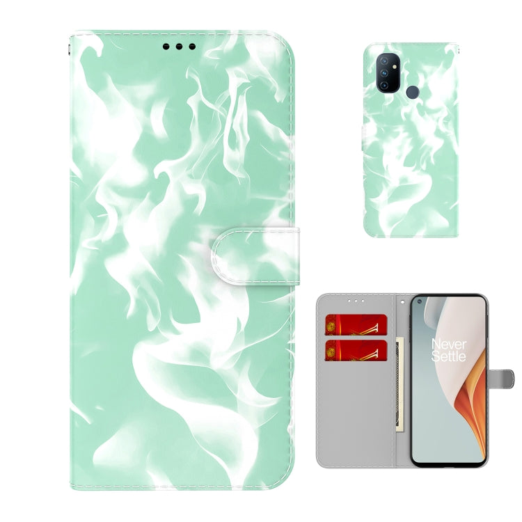 For OnePlus Nord N100 Cloud Fog Pattern Horizontal Flip Leather Case with Holder & Card Slot & Wallet