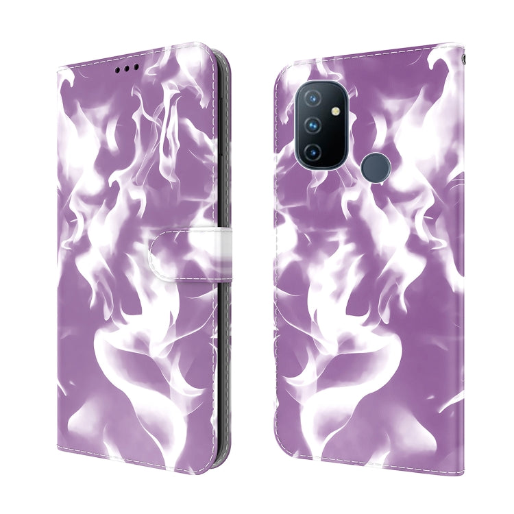For OnePlus Nord N100 Cloud Fog Pattern Horizontal Flip Leather Case with Holder & Card Slot & Wallet