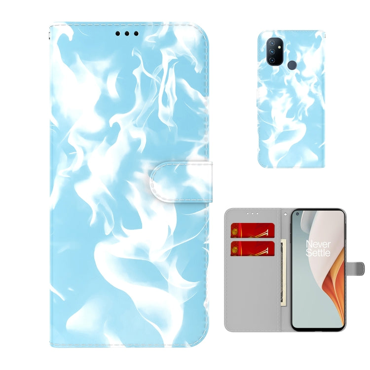 For OnePlus Nord N100 Cloud Fog Pattern Horizontal Flip Leather Case with Holder & Card Slot & Wallet