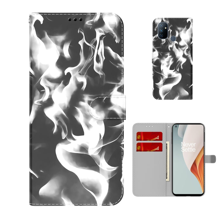 For OnePlus Nord N100 Cloud Fog Pattern Horizontal Flip Leather Case with Holder & Card Slot & Wallet