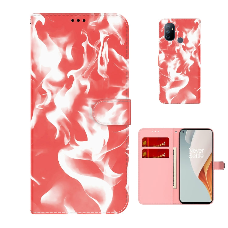 For OnePlus Nord N100 Cloud Fog Pattern Horizontal Flip Leather Case with Holder & Card Slot & Wallet